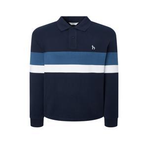 남성 [[24FW]] WHTS4D533N3 [스테디셀러] 네이비 컬러배색 면 긴팔카라티셔츠