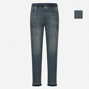 공용 기모 밴딩 테이퍼드 데님팬츠 (NQI686)