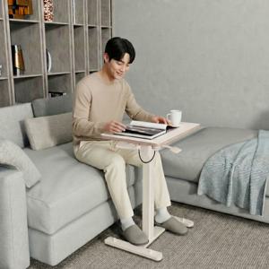 미니 고정식 이동형 양방향 각도 높이 조절 거실 침대 사이드 테이블 TS3L