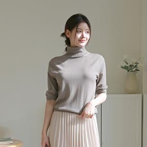 [최초가 109,000원] 이태리 울100 댄시 5부 니트 터틀넥