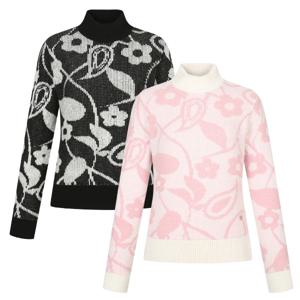 [핑골프] 양말사은품 여성 자가드 방풍 니트 121D4SR481