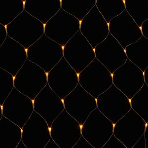 200구 투명선 LED 그물네트 전구/점멸 웜색전구