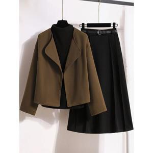 [하프클럽] 브레아 크롭 모직 정장 세트_NC3ST001