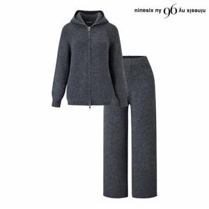 정상가:119,000원 ㅣ 후드 골지 집업 가디건 팬츠 셋업 (NP4OW002L0)