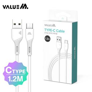 밸류엠 USB C타입 고속 충전 데이터 케이블 1.2n c타입케이블 고속케이블 고속충전케이블