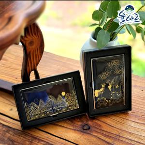 명함 지갑 케이스 카드 홀더 전통 민화 고급 외국인 선물 남자 여자 카드지갑 보관함 명함집 미니 명함첩 비지니스 기념품