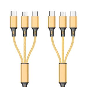 1+1 / 3in1 8핀 5핀 C타입 멀티 충전 케이블 / 길이 1.2m
