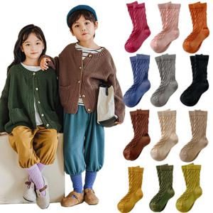 아동 컬러 엠보 중목양말 3족세트