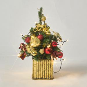 크리스마스 미니 고급 40cm 트리 풀세트 화분 전구 오너먼트 장식 포함