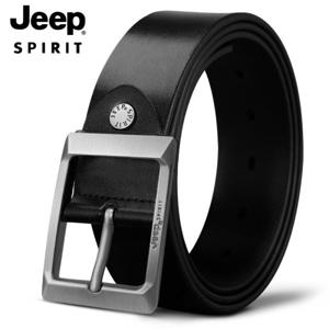 JEEP SPIRIT 남성 비즈니스 캐주얼 가죽 합금 핀 버클 벨트