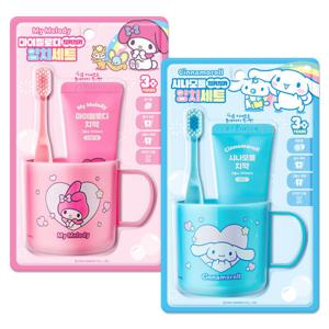 산리오 유아 양치컵세트 칫솔 치약 캐릭터 3세 4세 5세 시나모롤 마이멜로디