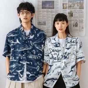 Novastar 하와이안셔츠 시원한 반팔셔츠 커플룩 동남아 여행 휴양지룩 남자여름옷