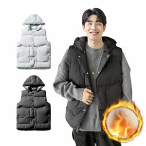 가을 남자 후드 패딩 조끼 남성 초경량 포켓 남성 데일리 베스트 낚시