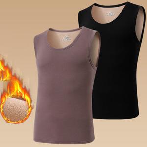 1+1 2장입 남자 기모 발열 민소매 티셔츠 보온 내복