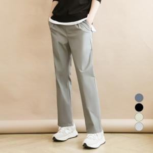 남성 긴바지/남성용 칸비아 밴딩 플리츠 스판 바지