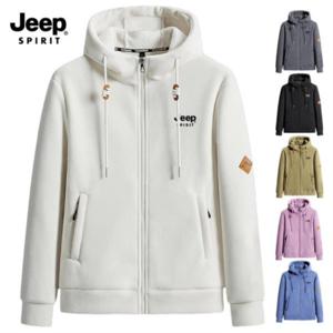 지프 JEEP SPIRIT 양털 후리스 안감 후드 집업 점퍼 겉감 기모 안감 플리스 재킷JP23558