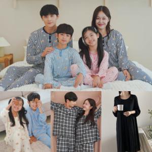 (10%쿠폰)빅사이즈 겨울신상 피치기모 잠옷/여성/원피스/커플/아동/주니어/가족/파자마/짱구