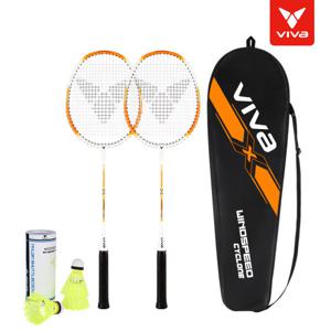 비바 윈드스피드 싸이클론 배드민턴 2인 라켓 + 셔틀콕 3입 세트 라켓2개+셔틀콕3개 세트 학교체육/체육수업