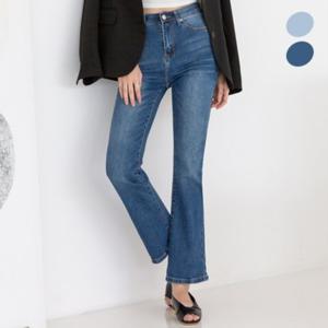 여성 긴바지/여성 편한 허리 밴딩 스판 데님 부츠컷 청바지