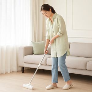 디와이컴퍼니 테이프클리너 고양이털제거 머리카락 사선 크리너 돌돌이 찍찍이 테이프 밀대 본체+리필 세트