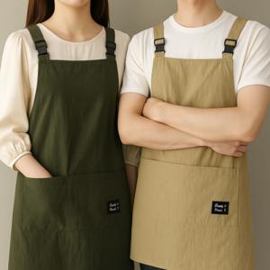 디와이컴퍼니 디와이컴퍼니 방수앞치마 카페 바리스타 예쁜 주방 미용실 여름 원피스 어린이집 허리 린넨