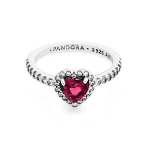 판 도 라 여성용 엘리베이티드 하트 링 반지 198421C02 198421C02