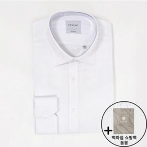 백화점 상품 예작 셔츠 와이셔츠 링클프리 긴팔 남성 화이트 슬림핏 백화점 쇼핑백 증정