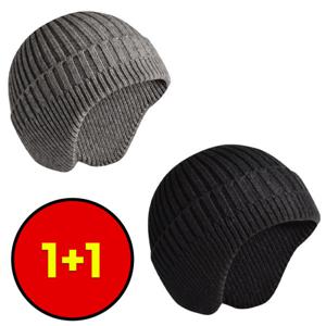 1+1 남녀공용 패션 겨울 비니 털모자 방한 귀달이 니트비니 귀도리