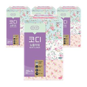 코디 뉴플라워 250매x6 4팩