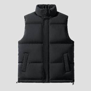 가벼운 보온 스탠드칼라 베스트 남녀공용 빅사이즈 두꺼운 패딩 조끼