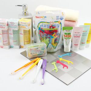 치실 80X4팩/미니치약증정/예꼬맘 BEST 모음전/유아 치실 고불소 치약 예꼬맘 구강용품