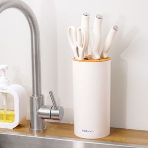 아이보리 칼꽂이 식도 가위 칼 4종세트