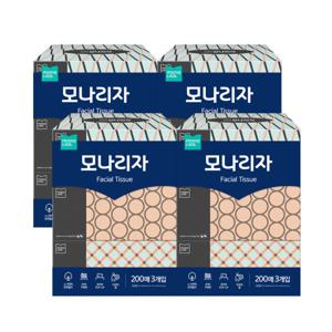 모나리자 미용티슈 200매 3입 4개 총12개 각티슈