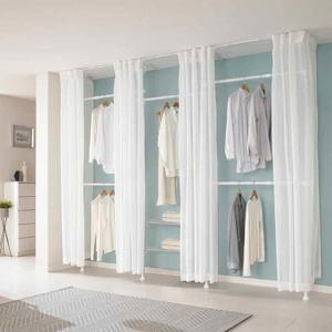 국내제작 7단 커튼 선반 행거 EO-S417W 드레스룸 시스템 옷걸이 수납