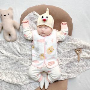 유아동 사계절 테리 순면 실내조끼(0세-5세까지)