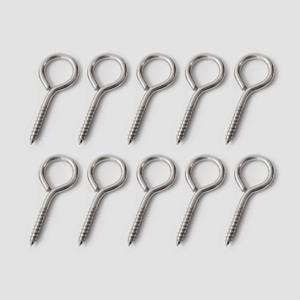 (중형 10개입) 원형 스크류 고리나사 벽 고정 행거 후크 천장고리 청정고리 나사고리 피스 걸이