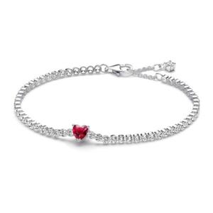 판 도 라 타임리스 스파클링 하트 테니스 팔찌 590041C02 590041C02