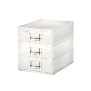 투명 3단 서랍장 정리함 아이템 수납함