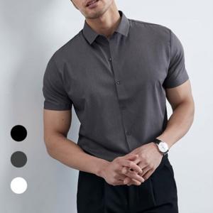 Titikong 남성 쿨링 빅사이즈 반팔셔츠 링클프리 스판 와이셔츠 남방
