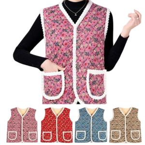1+1 겨울 여성 방한 조끼 누빔 여자 기모 양털 베스트 뽀글이 가을 어머니 할머니 사무실 김장