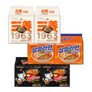 삼양1963 8개(우지라면) + 삼양라면 10개 + 불닭볶음면 10개(총28입)