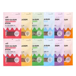 꼬뜨 치카껌 100g 6종 x 2세트 강아지 간식 강아지껌 가수분해 양치껌 장건강 면역력 관절 피부 눈 기관지