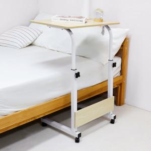 이지라이프 이동식 사이드 높이조절 원목 다용도 선반 테이블 2COLOR