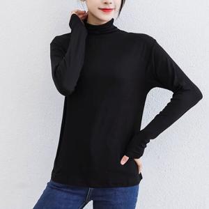 보들보들 모달 여성 목티 레이어드 언더셔츠 이너웨어 터틀넥 반폴라 라운드 목폴라 폴라티 티셔츠