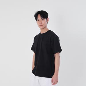 네오플레인 1+1 남자 주머니 반팔 티셔츠 오버핏 무지 면티 레이어드 흰색티 이너티