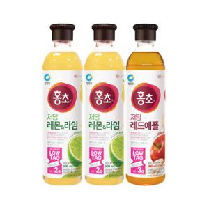 홍초 저당 기능성 레몬라임 900ml 2개 + 레드애플 900ml 1개