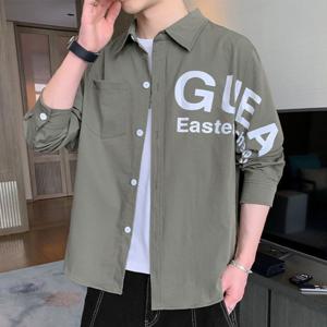 KNMAT캐주얼 셔츠 긴팔 코디 남자 봄가을 루즈핏 긴팔 셔츠 얇은 자켓