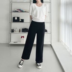 여성 긴바지/여자 여성 베이직 데일리 일자 밴딩 슬랙스