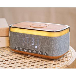 J2K 고속무선충전기 블루투스 스피커 알람시계 무드등