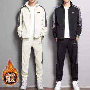 지프 JEEP SPIRIT 남녀공용 상하의세트 기모 안감 트레이닝세트 츄리닝세트 JPD0032